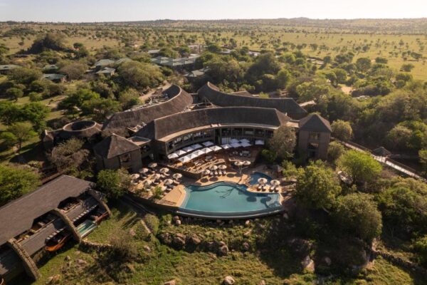 Four Seasons Safari Lodge Serengeti overlooking the Serengeti plains in Tanzania