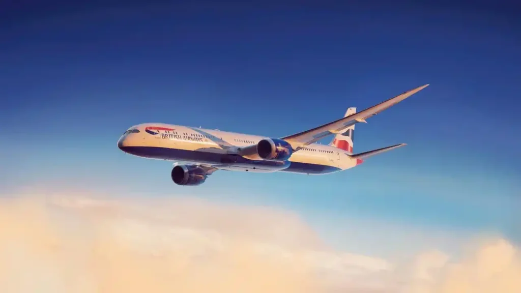 Direct flight aircraft operating routes for a Kenya safari from the UK departure.