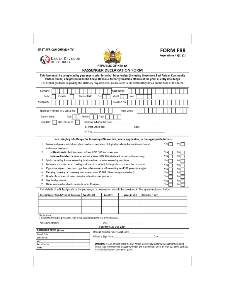 KRA FORM F88